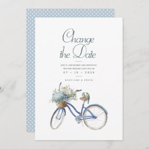 Save The Date Bicyclette Bleue Bohème Mariage d'aquarelle