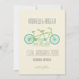 Save The Date Bicyclette / Vélo Mariage moderne Enregistrer la d