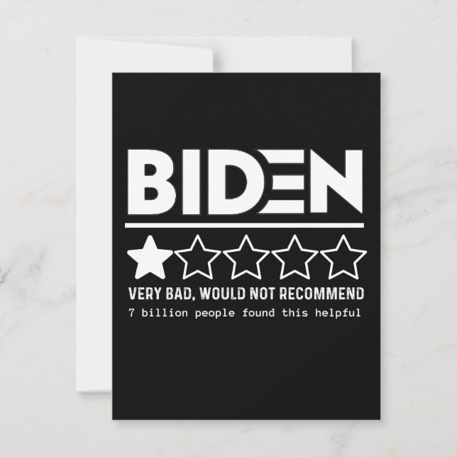 Save The Date Biden Très Mauvais Ne Recommanderait Pas T-Shirt (Devant)