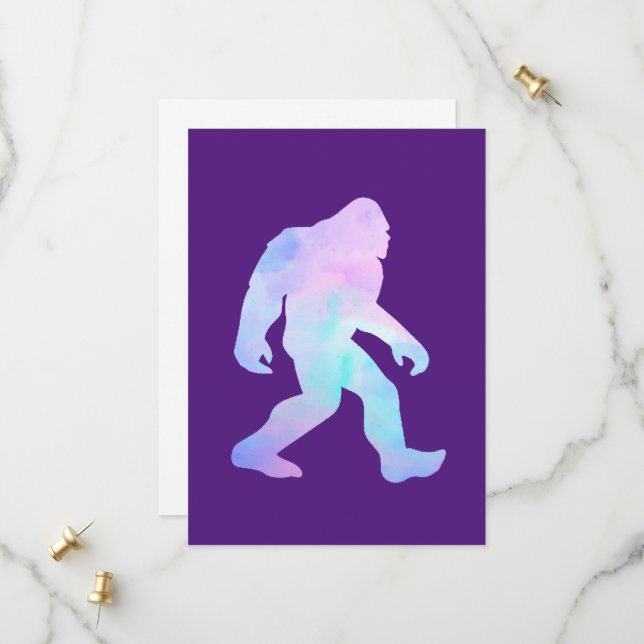 Save The Date Bigfoot aquarelle       (Devant/Arrière en situation)