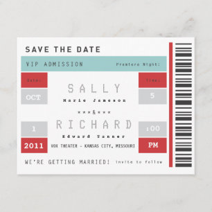 Save The Date Billet concert Enregistrer la date