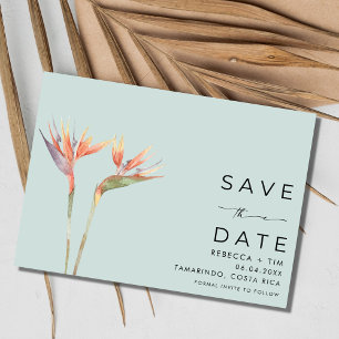 Save The Date Bird of Paradise Beach Destination Mariage