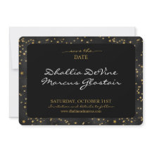 Black Et Gold Stars Goth Motif