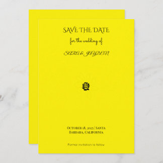 Save The Date Black & White Floral Line Art – Clipart Design