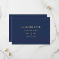 Bleu de marine minimaliste classique | Code QR or