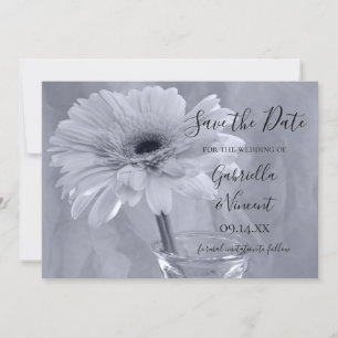Save The Date Bleu pâle teinté mariage de marguerite Enregistrer