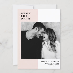 Save The Date Blocage de couleur avec typographie moderne Photo