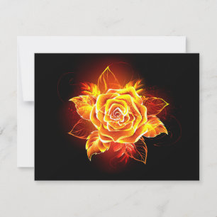 Save The Date Blooming Fire Rose