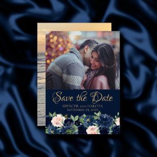 Save The Date Blooms Chics   Bleu bleu bleu bleu bleu bleu rose 