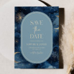 Save The Date Blue Gold Celestial Elegant Starry Sky Wedding<br><div class="desc">This is a Blue Gold Celestial Elegant Starry Sky Wedding Save The Date!</div>