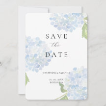 Blue Hydrangea Wedding Enregistrer La Date