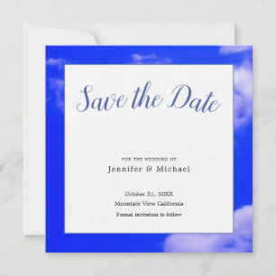 Save The Date Blue Sky Art Photographie Professionnel Minimalist