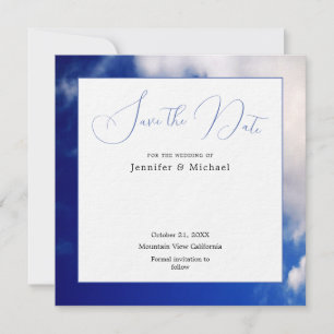 Save The Date Blue Sky Art Photographie Professionnel Minimalist
