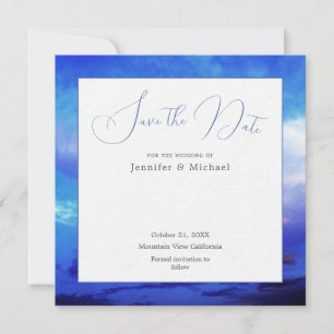 Save The Date Blue Sky Art Photographie Professionnel Minimalist