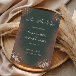 Save The Date Blush Botanique Romantique Vert