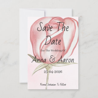 Save The Date Blush Rose Printemps Été Enregistrez la Date