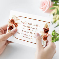 Boho Arch Pampas Grass Floral Terracotta Mariage
