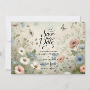 Save The Date Boho Blooms et Vintage Vows Mariage