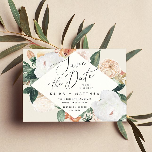 Save The Date Boho Blooms | Modern Geometric Floral (Créateur téléchargé)