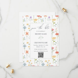 Save The Date Boho Chic Fleur sauvage Moderne Floral Mariage