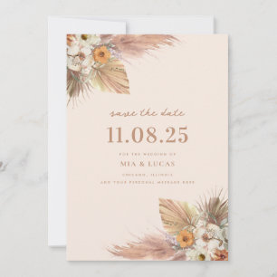 Save The Date Boho Chic Minimaliste Mariage Enregistrer La Date