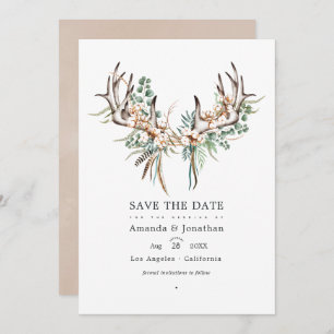 Save The Date Boho Cotton et Eucalyptus Boho Mariage Photo