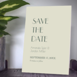 Save The Date Boho Deco d'automne   Mariage de crème