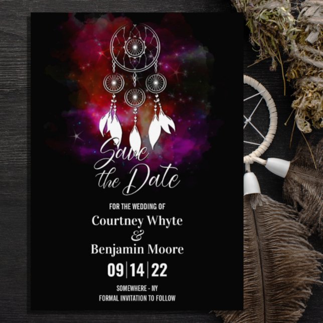 Save The Date Boho Dream Catcher Mariage (Créateur téléchargé)