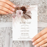 Save The Date Boho Dusty rose Brown Floral Pampas Mariage en her<br><div class="desc">Ce mariage boho élégant,  sauf la date dispose d'une belle aquarelle rose pâle poussiéreux,  rose brun et l'herbe rustique pampas. Personnalisez-le avec vos détails facilement et rapidement,  appuyez simplement sur le bouton customiser pour réorganiser et formater le style et le placement du texte. c) Le Happy Cat Studio</div>