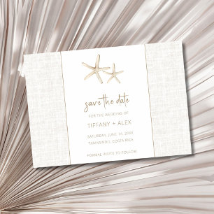 Save The Date Boho Elegant Beach Wedding Photo