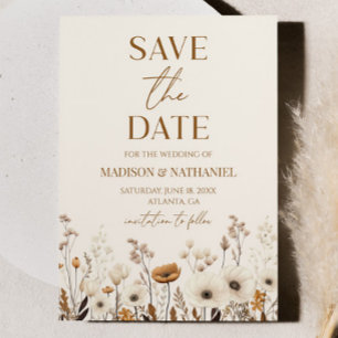 Save The Date Boho Fleur sauvage Fleur sauvage Floral Jardin Mar