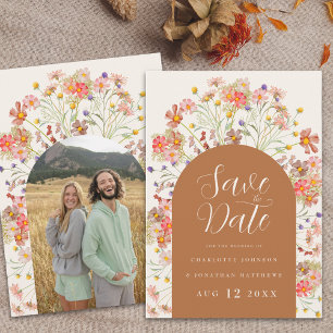Save The Date Boho Floral Photo Arch Mariage