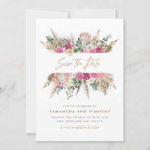 Save The Date Boho Floral Wedding Enregistrer La Date