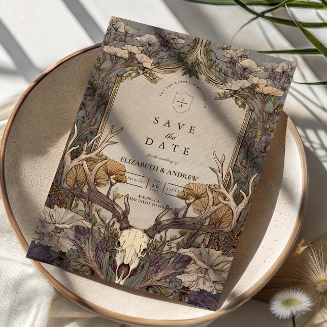 Save The Date Boho Forest Antler Wedding (Créateur téléchargé)