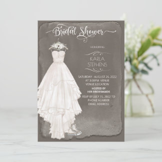 Save The Date Boho Mariage robe Décontractée Aquarelle Design Do