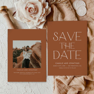 Save The Date Boho Minimal Photo Enregistrer la date
