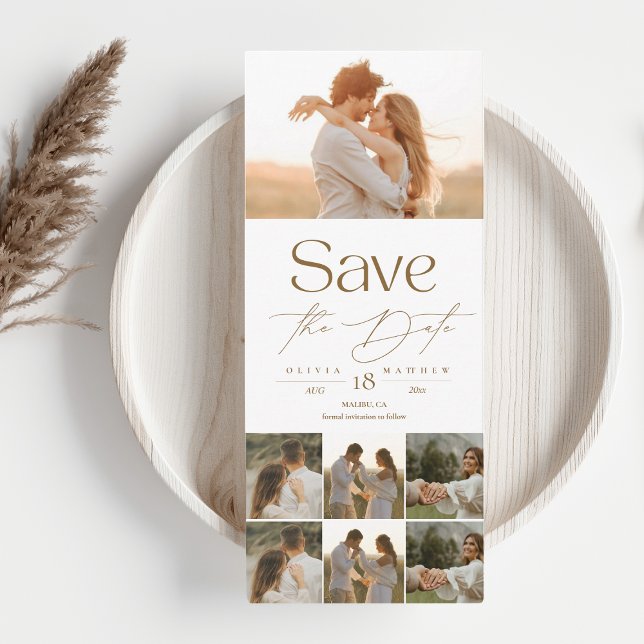 Save The Date Boho Modern Photo Wedding Sauvez les dates (Créateur téléchargé)