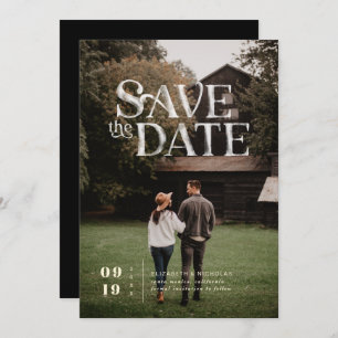 Save The Date Boho moderne simple Photo Enregistrer la date