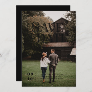 Save The Date Boho moderne simple Photo Enregistrer la date