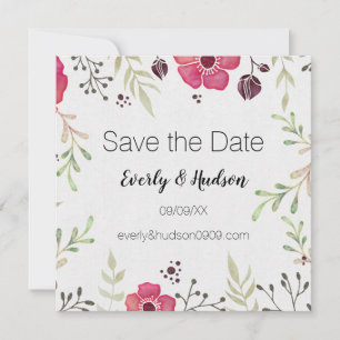 Save The Date Boho rose floral Enregistrer la date