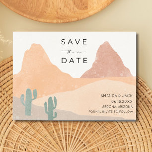 Save The Date Boho Rust Terracotta Desert Mariage Photo