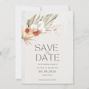 Save The Date Boho Rustique photo mariage Enregistrer la date