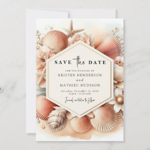 Save The Date Boho Stylish Beach Wedding