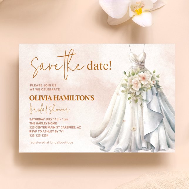 Save The Date Boho Terracotta Fête de Fiançailles (Créateur téléchargé)