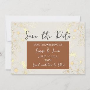 Save The Date Boho Terracotta Mariage Enregistrer La Date