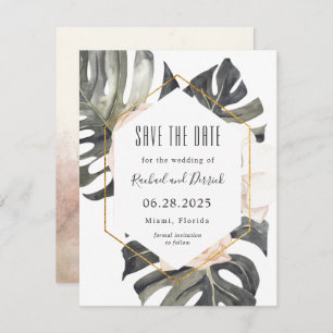 Save The Date Boho Tropical Beach Wedding Enregistrer la date