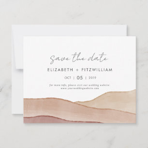 Save The Date Boho Watercolor Mariage Abstrait