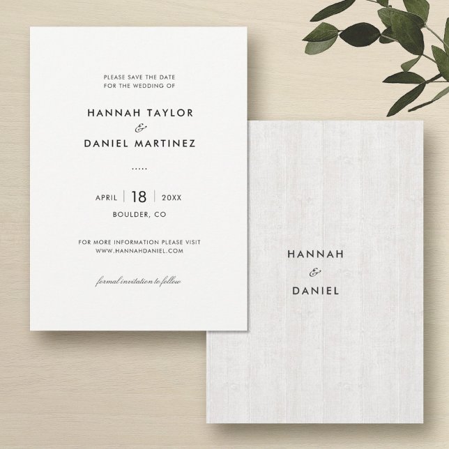 Save The Date Bois rustique simple (Créateur téléchargé)