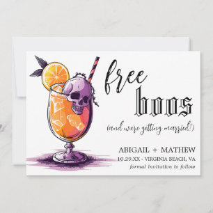Save The Date Boisson drôle Photo de fantômes gratuits Mariage d