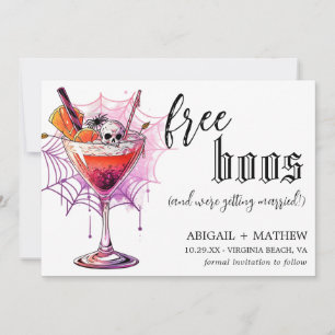 Save The Date Boisson drôle Photo de fantômes gratuits Mariage d